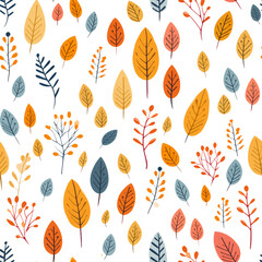 Obraz premium autumn leaves seamless pattern