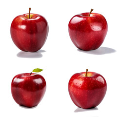 red apple on a transparent background. for decorating projects