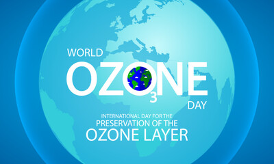 World Ozone day International Day for the Preservation of the Ozone Layer, vector art illustration.