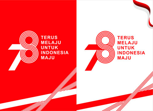 happy independence day indonesia 78th logo, long live the republic of indonesia, meaning long live indonesia