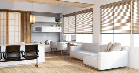 Sofa furniture and mockup modern room design minimal.