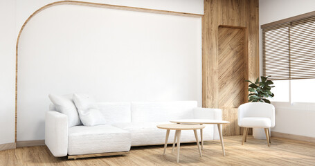 Sofa furniture and mockup modern room design minimal.