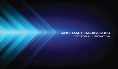 Abstract modern hight speed light arrow line technology effect on black background vector illustration.