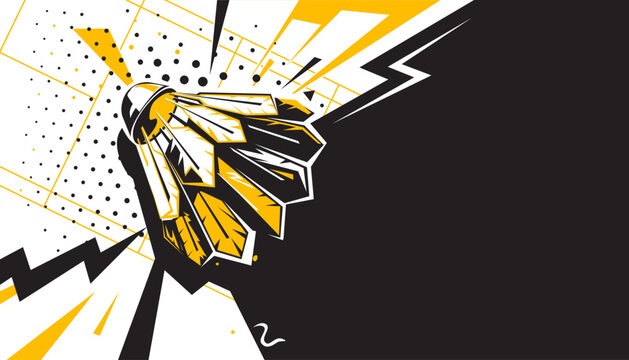 Badminton abstract background design.  Sports concept