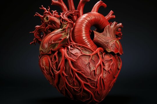Intricate anatomic heart. Generate Ai