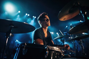 Drummer at concert