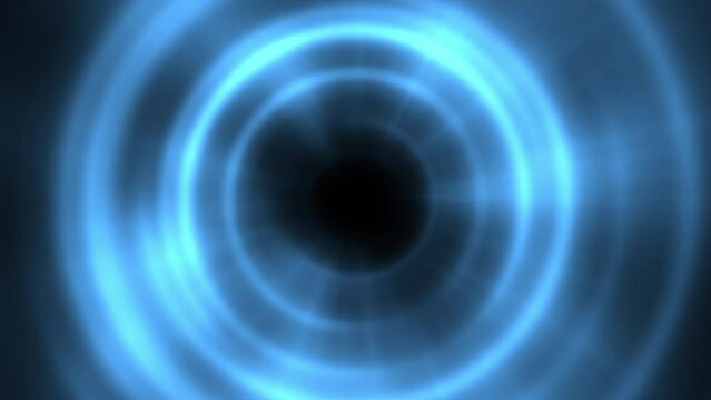 Tunnel vortex of blue rings for time travel, 4k with alpha channel for transparent background - Powered by Adobe