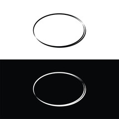 Circle vector logo template design . Circle ellipse vector logo design