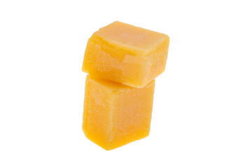 cheese cubes isolated