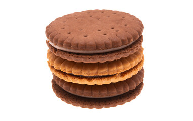 sandwich cookies isolated