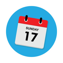 17 sunday icon with white background