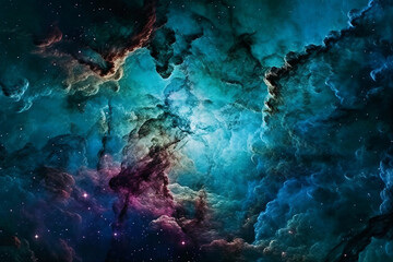 Obraz premium cosmic choreography, nebulous mergers in space, abstract background, generative ai