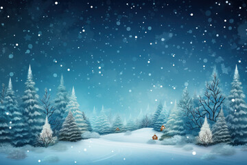 Fototapeta na wymiar Christmas winter background