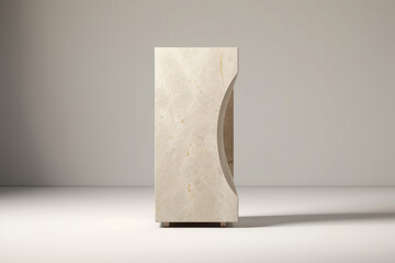 Thin airy material with a ue pattern. Minimalist mockup for podium display or showcase. AI generation