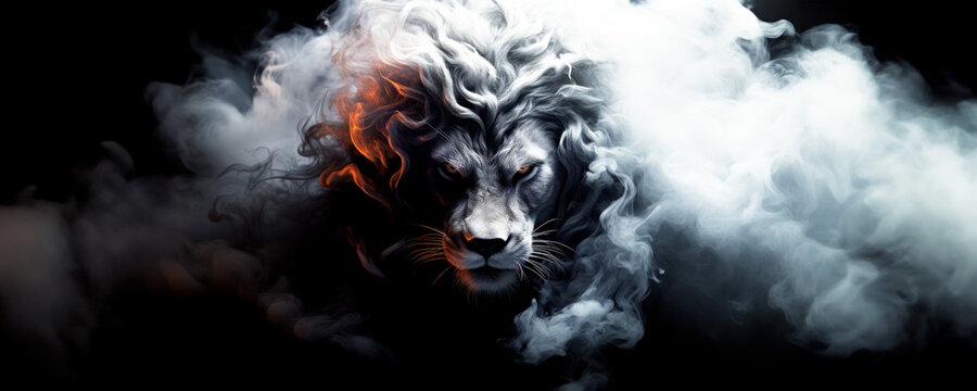 Lion of Judah in Smoke: Capturing the Majestic Return of Jesus, the King of Kings.