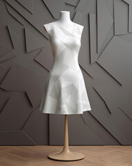 Thick cotton dress Minimalist mockup for podium display or showcase. AI generation