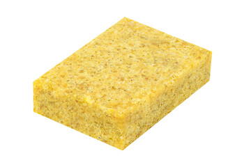 Briquetted dry chicken broth, isolated on white background with clipping path