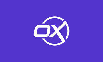 Modern Letter OX or XO logo design. simple and modern style . vector illustration
