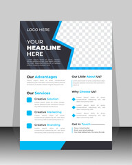 Corporate creative colorful business flyer template design