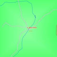 Illustrations Map of Boa Vista City in Brazil