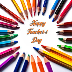 happy teachers day illustration