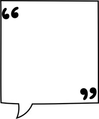 speech bubble balloon with quotation marks icon sticker memo keyword planner text box banner, flat png transparent element design