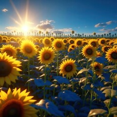 Obraz premium Sunflowers in the field