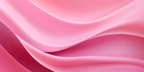 Küchenrückwand glas motiv Barbiecore pink abstract wave background, 3d textured, ai generated © TatjanaMeininger