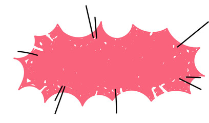 speech bubble balloon pink color icon sticker memo keyword planner text box banner, flat png transparent element design