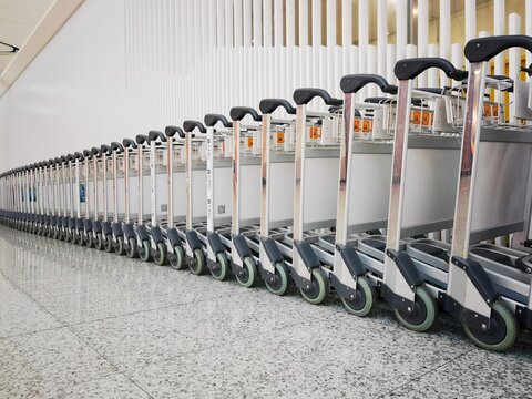 Baggage trolley at Chengdu Airport