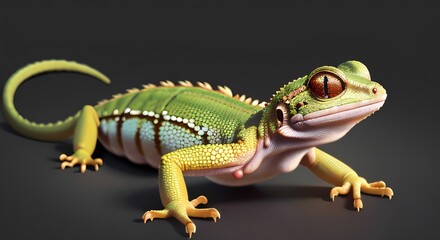 chameleon on a black background lizard gecko
