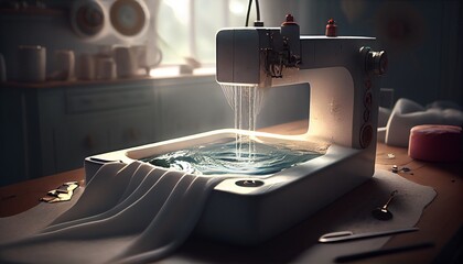 sewing machine in a sewing machine. Generative in Ai Technology