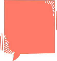 Obraz premium speech bubble balloon orange color icon sticker memo keyword planner text box banner, flat png transparent element design