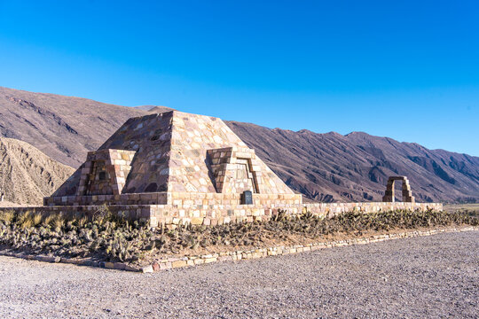 PUCARA OF TILCARA. ARCHAEOLOGICAL SITE IN TILCARA. TOURIST ATTRACTION, HUMAHUACA, JUJUY. ARGENTINA.