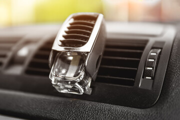 Fragrant air freshener for the car. Ventilation deflectors in the car