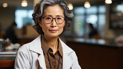  A Portrait of a Female Mature Doctor