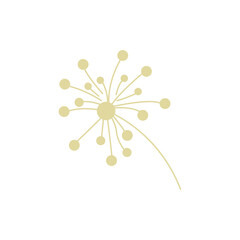 Dandelion Logo, Vector Plant Dandelion flower, Design Icon Template