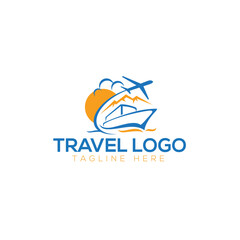 travel plane logo design
