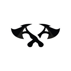 Axe Logo, Wood Cutting Tool, Lumberjack Vector, Simple Minimalist Design, Symbol Template