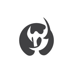 Axe Logo, Wood Cutting Tool, Lumberjack Vector, Simple Minimalist Design, Symbol Template