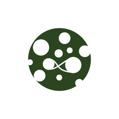 Fototapeta premium Neuron Logo, Cel Dna Network Vector, And Particle Technology, Simple Illustration Template Design