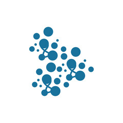 Neuron Logo, Cel Dna Network Vector, And Particle Technology, Simple Illustration Template Design