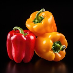 Bell peppers on a plain white background - isolated stock pictures Lavender_on_a_plain_white_background - isolated stock pictures