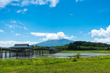 (青森県ｰ風景)夏空と鶴の舞橋１