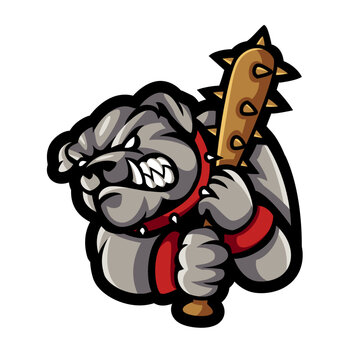 Bulldog Mascot Sport Logo in Vector Illustration