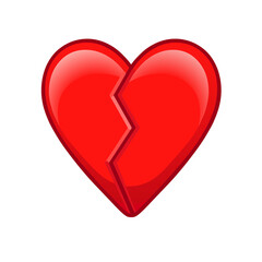 Broken red heart Large size emoji icon