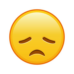 Fototapeta premium Disappointed face Large size of yellow emoji smile
