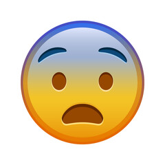 Face in fear Large size of yellow emoji smile