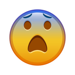 Face in fear Large size of yellow emoji smile