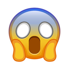 Face screaming in fear Large size of yellow emoji smile